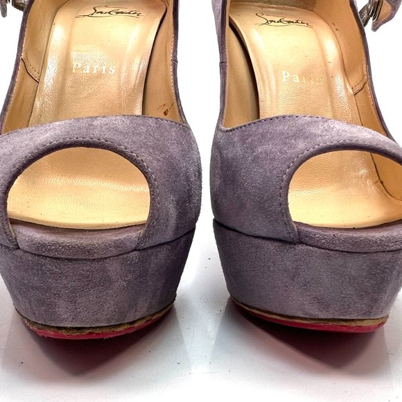 Christian Louboutin Bana 140 Black Patent Calf Peep Toe  🌷❤️‍🔥FINAL SALE 🔥 NO OFFERS🌷💥Christian Louboutin Bana 140 Pumps 37.5